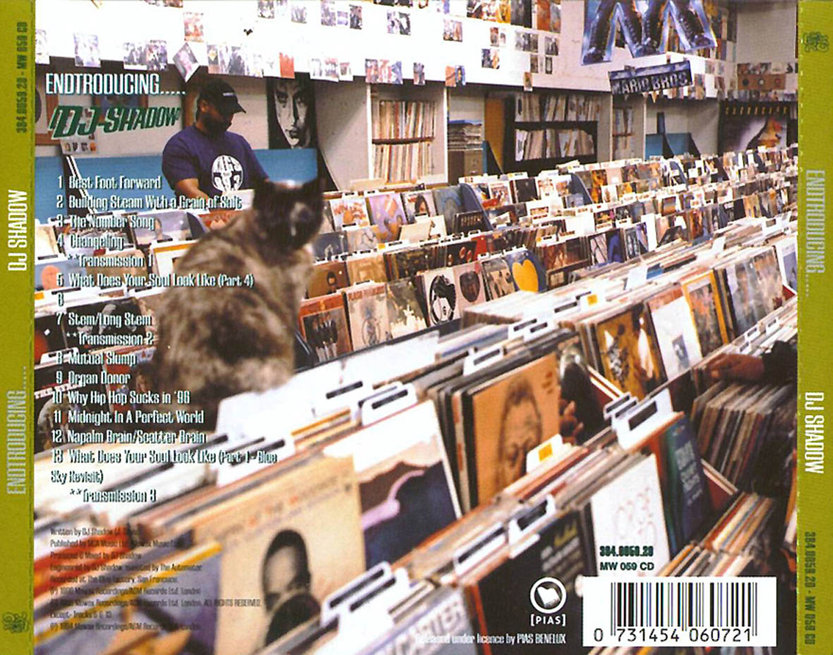 cd DJ Shadow - Endtroducing - Back, cover cd DJ Shadow - Endtroducing ...