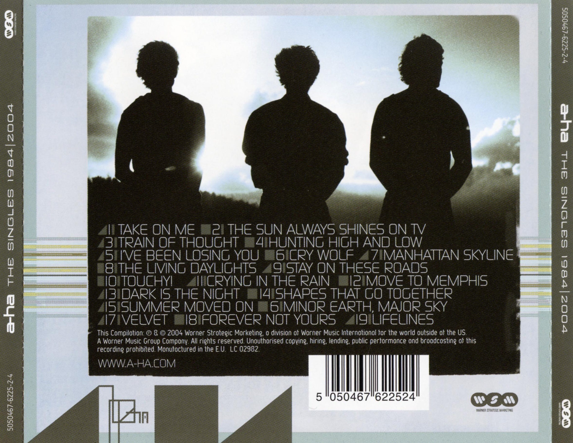 Copertina cd A-ha - The Singles 1984-2004 - Back (2-2), cover cd A-ha ...