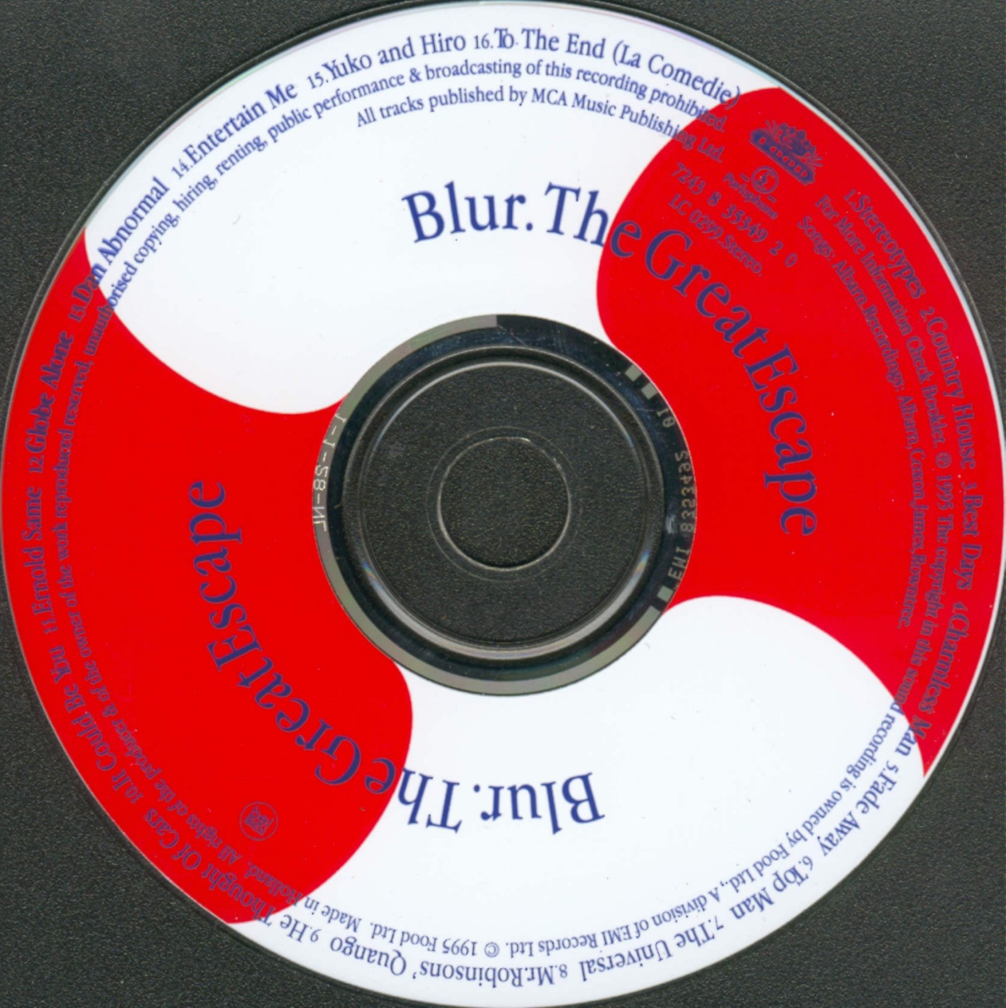 Copertina cd Blur - The Great Escape (16 Tracks) - CD, cover cd Blur ...